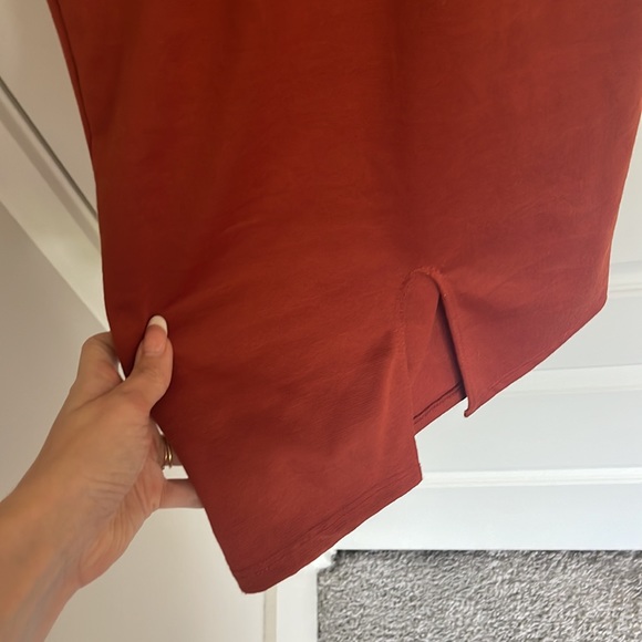 Burnt Orange body hugging racer back dress - Picture 3 of 4